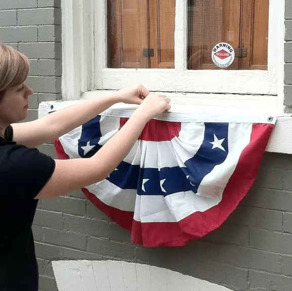 Poly Burlap American Flag Wreath-50% OFF