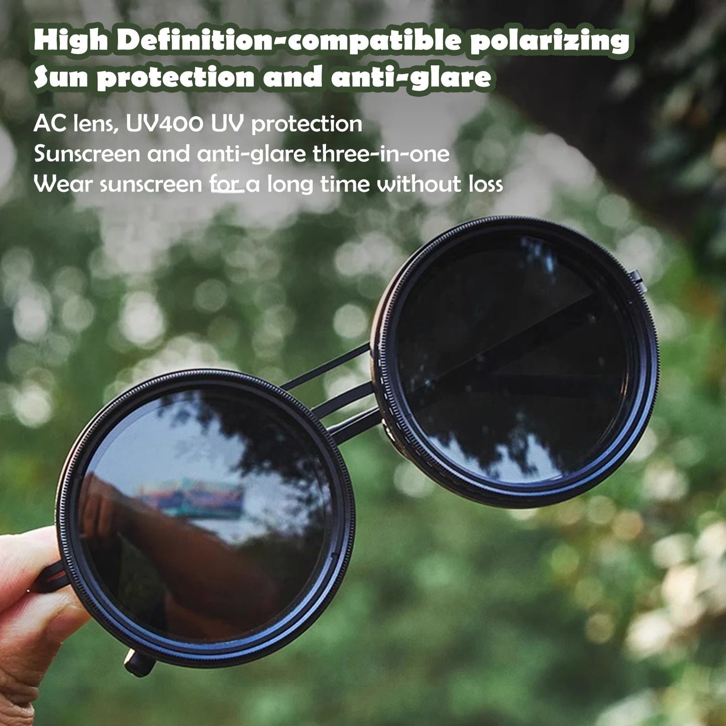 🔥Last Day 49% OFF - 2025 New ND Filter 1-9 Gears Adjustable Tint Uv400 RoundSunglasses