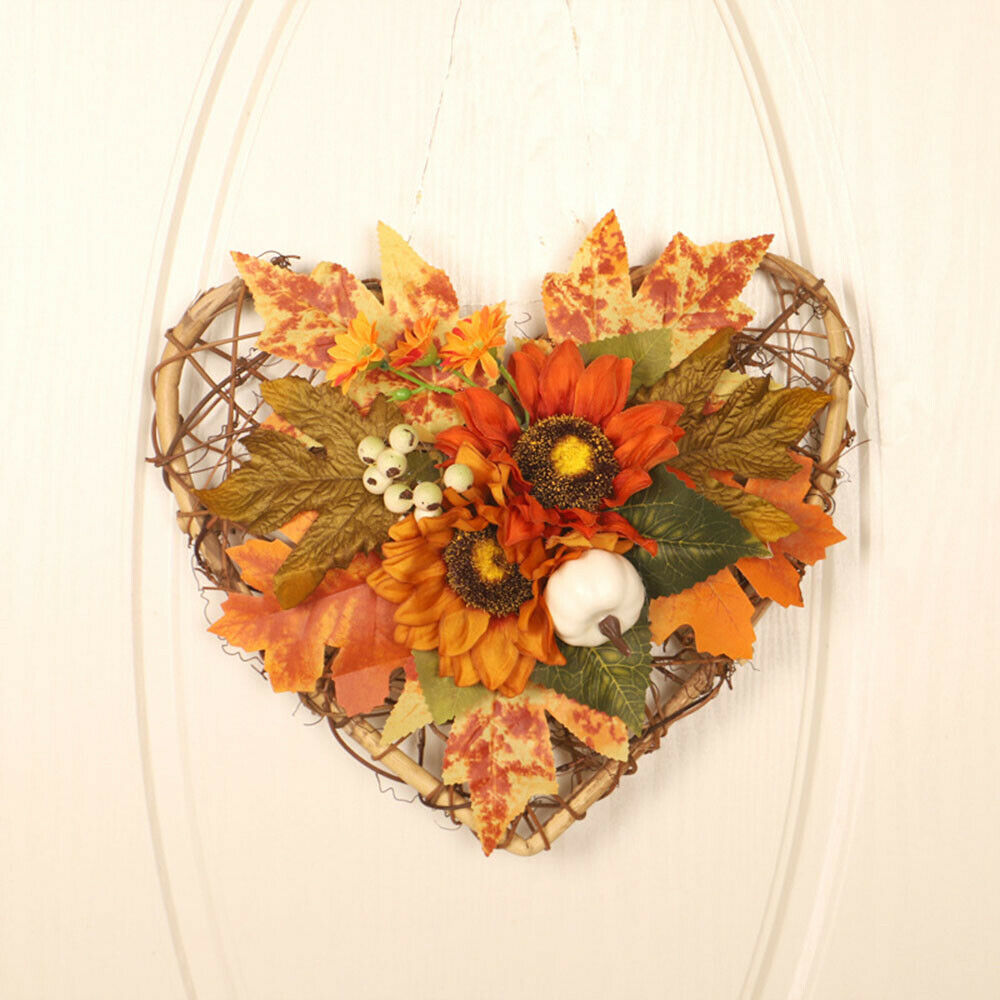 Halloween Autumn Harvest Pumpkin Garland Fall Maple Leaf Home Party Wreath Decor
