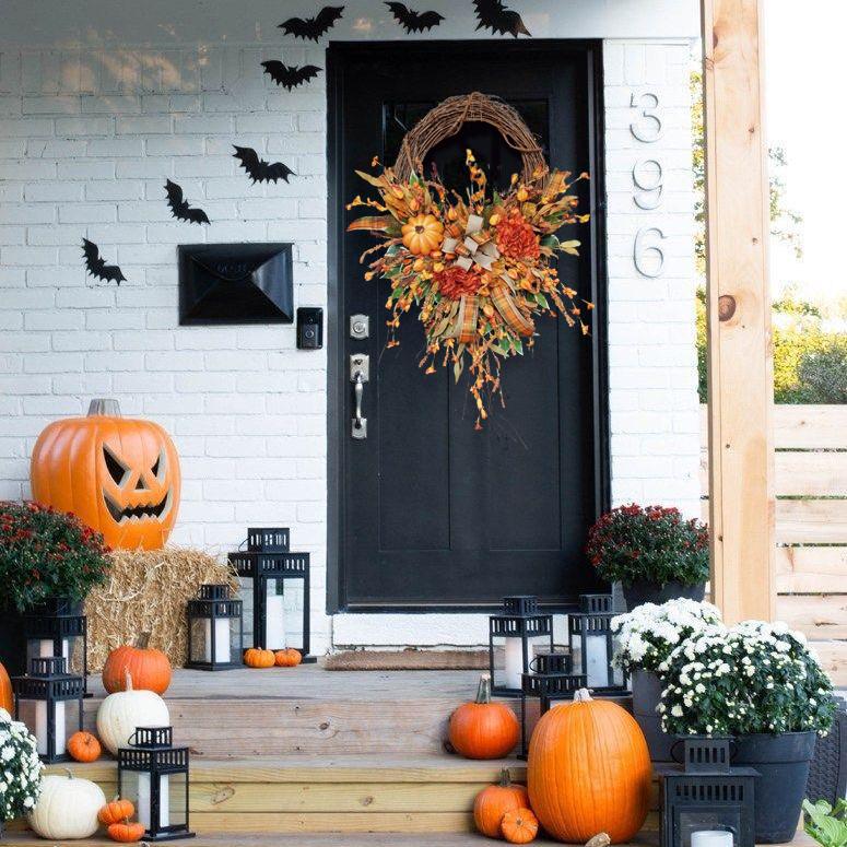 Farmhouse Pumpkin Grapevine Wreath