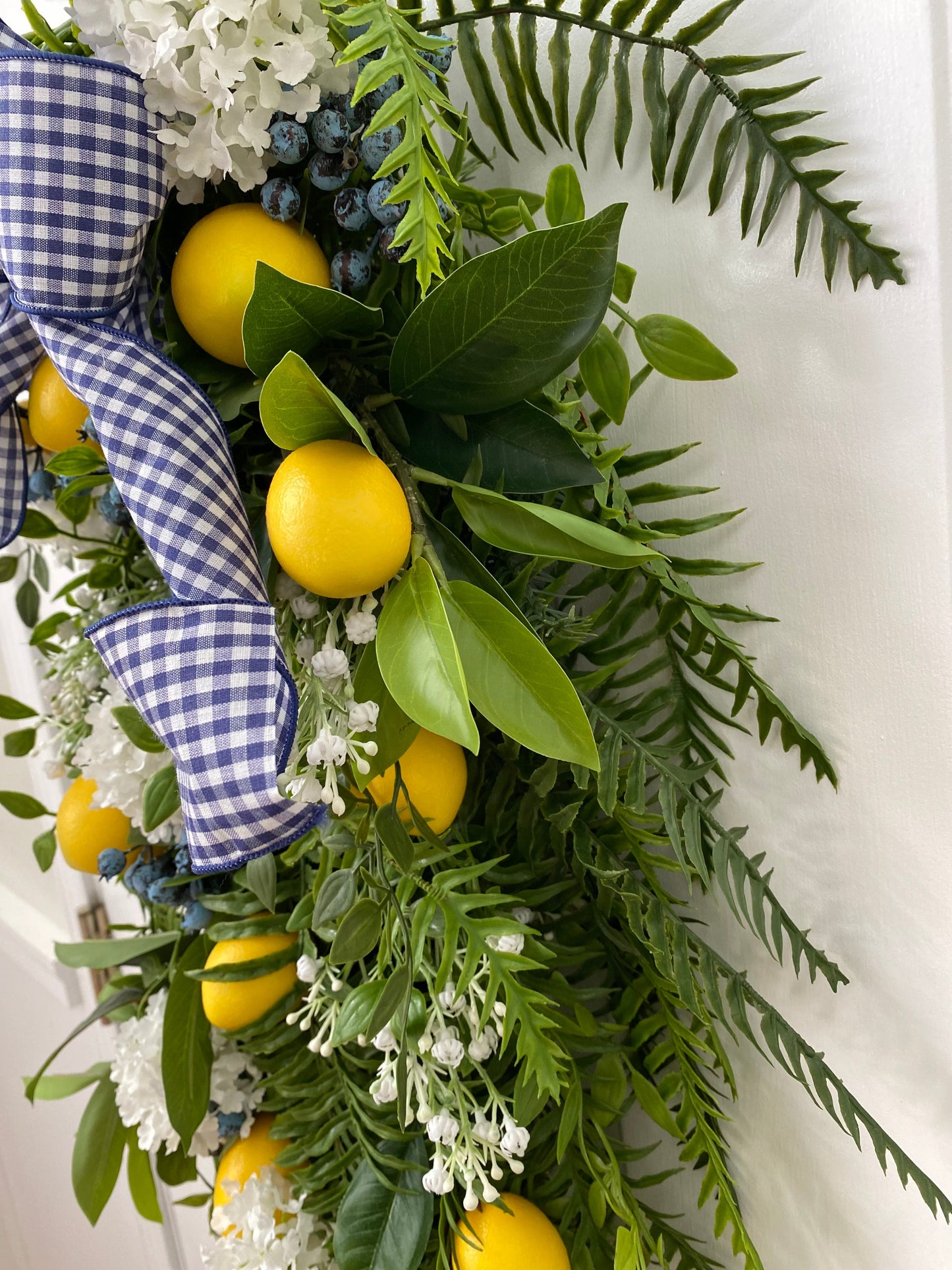 Lemon Blueberry and Fern Swag