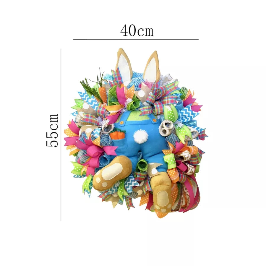 🐰 Easter bunny wreath for the front door. 💐