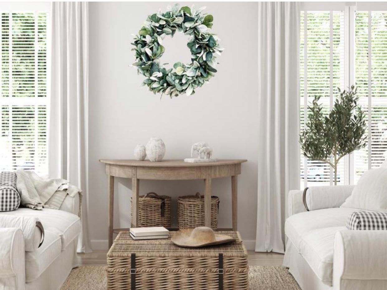 Eucalyptus and Lambs Ear Year Round Wreath