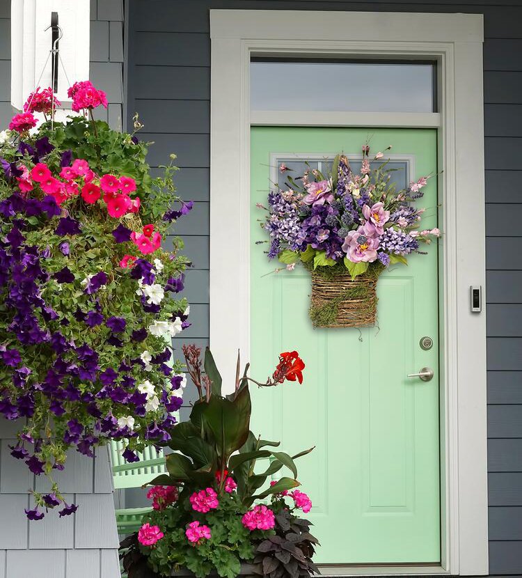 Lavender Basket Wreaths -Mother's Day Floral Wreath, Gift for mom💐