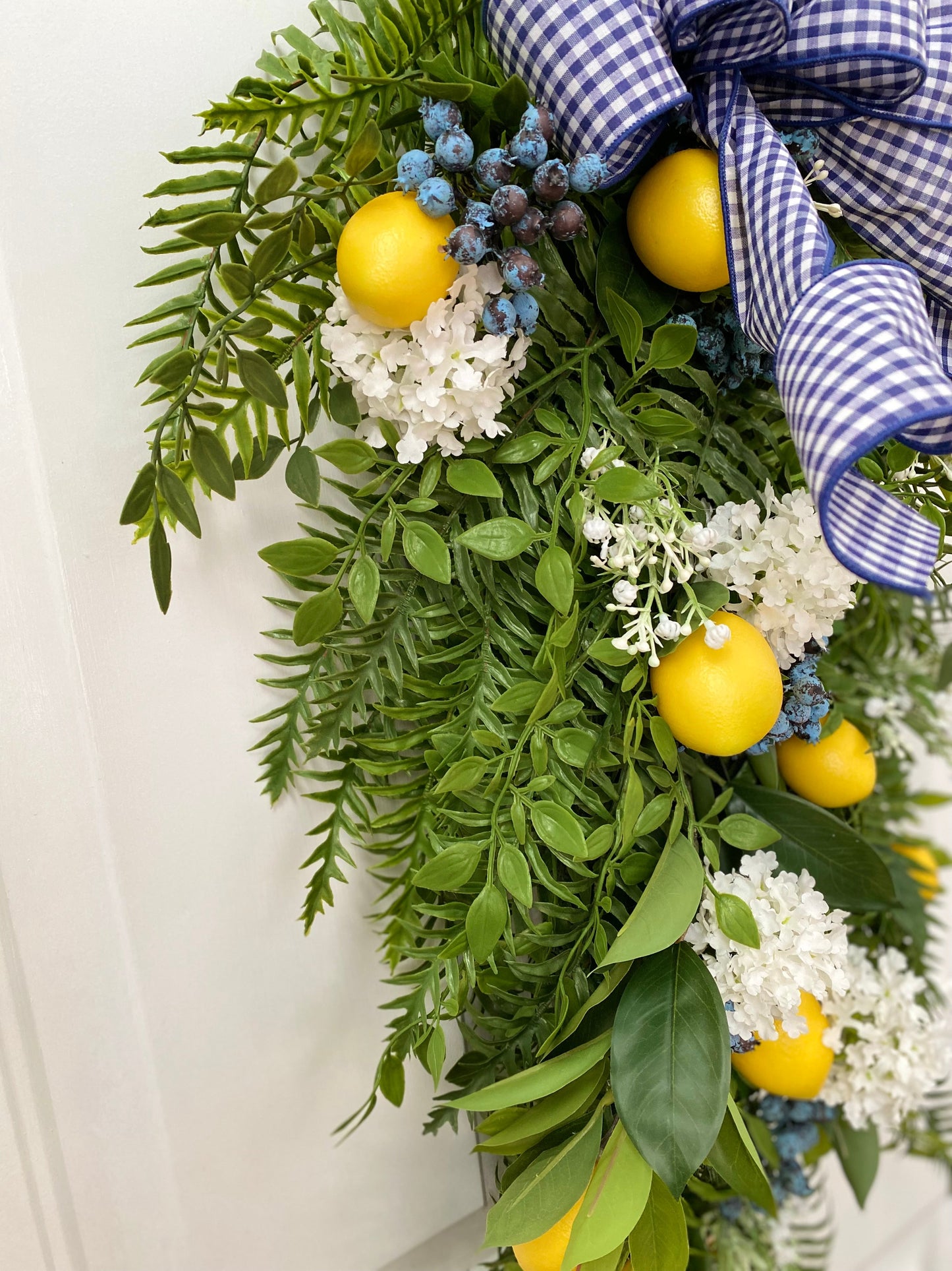 Lemon Blueberry and Fern Swag