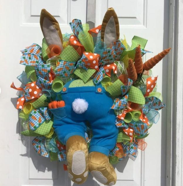 Easter bunny wreath ๐ฐ๐ See how the rabbit broke into your home!