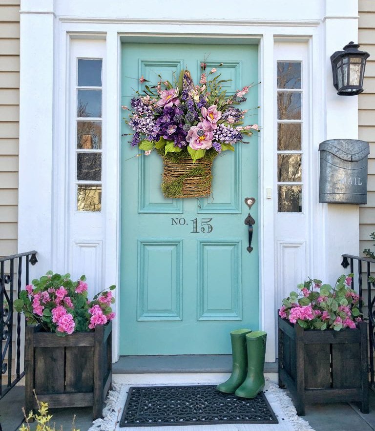 Lavender Basket Wreaths -Mother's Day Floral Wreath, Gift for mom💐