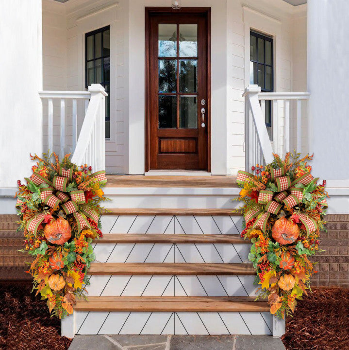 Large Fall Pumpkin Wreath-Year Round Wreath