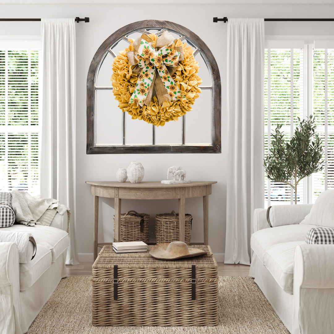 Burlap Sunflower Wreath
