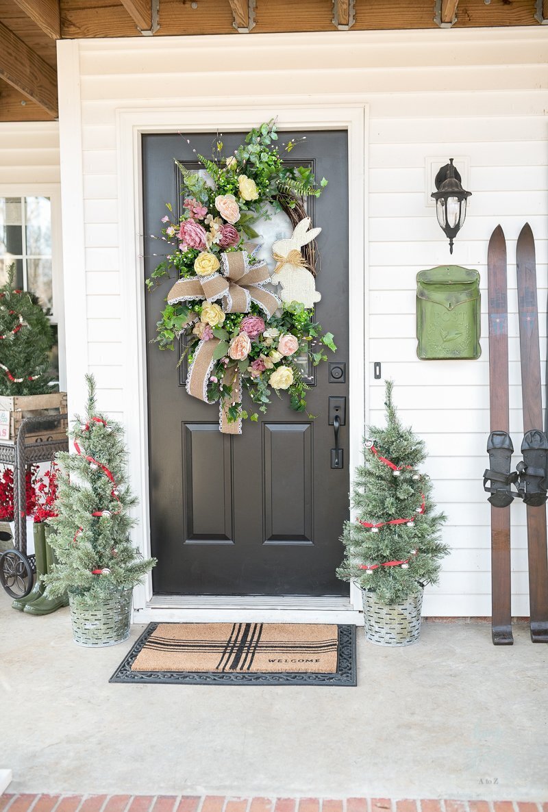 🥕Rustic Bunny Wreath|Spring Wreaths for Front Door