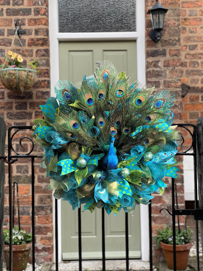 😍Wreaths to Wow Your Neighbors🦚Gorgeous Peacock Wreath