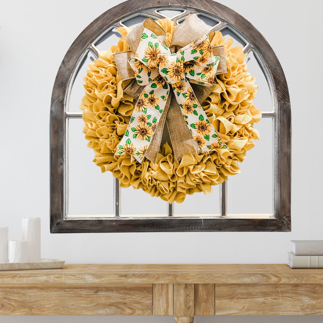 Burlap Sunflower Wreath