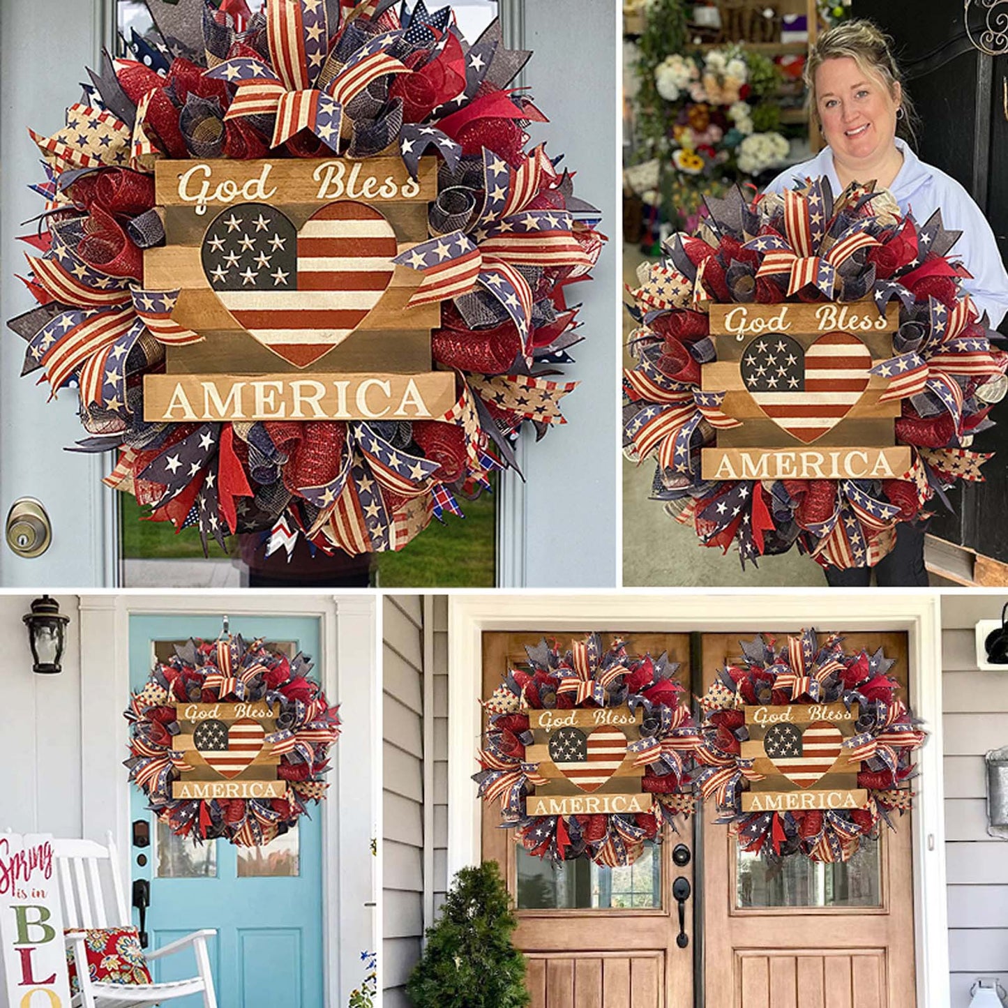 New Arrival-American Flag Wreath