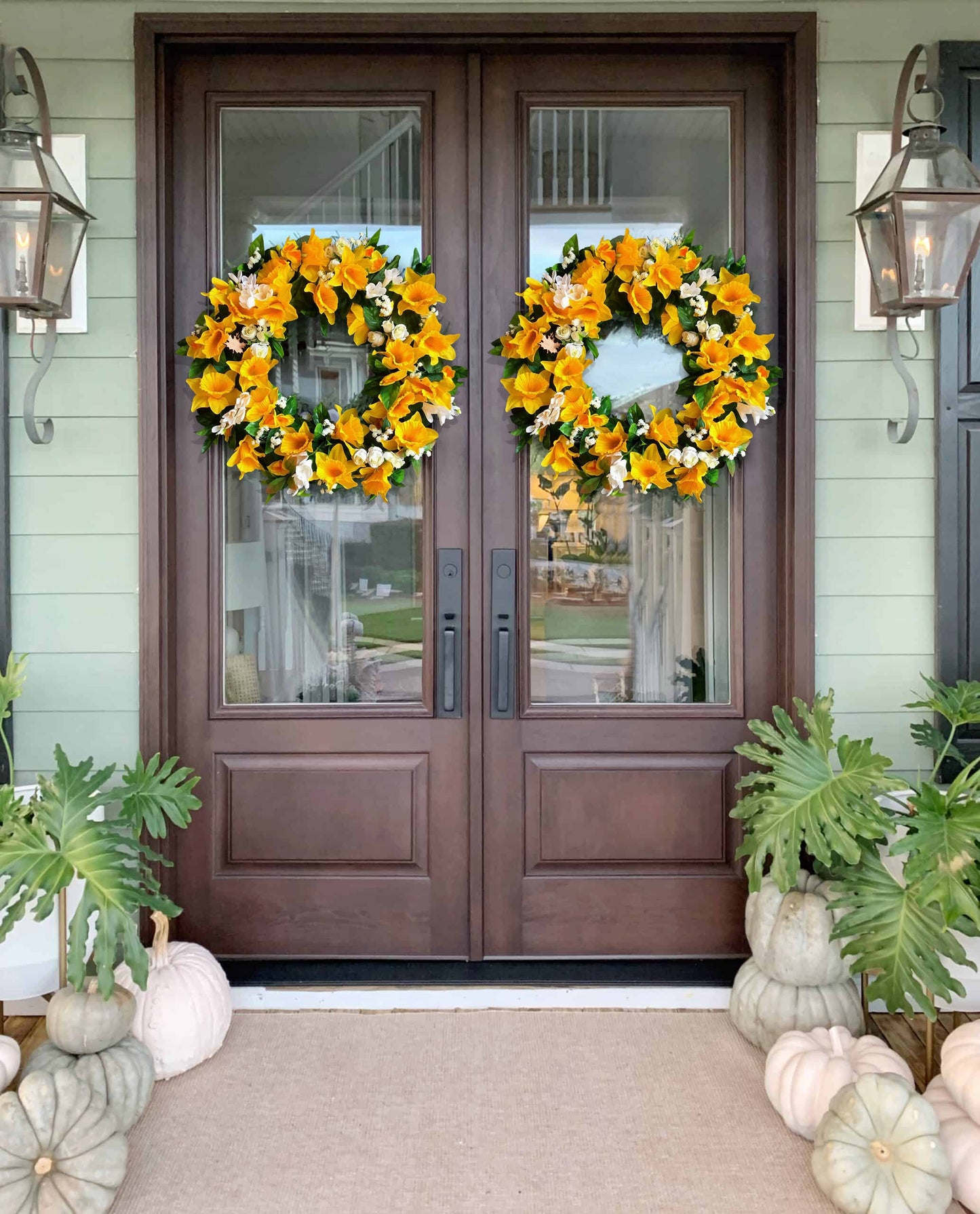 Easter Spring Yellow Daffodil Wreath-❤️like real flowers