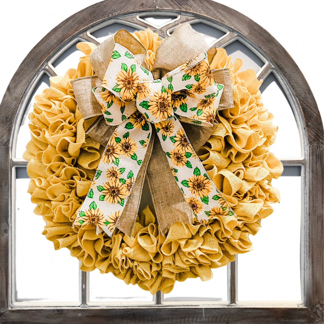 Burlap Sunflower Wreath