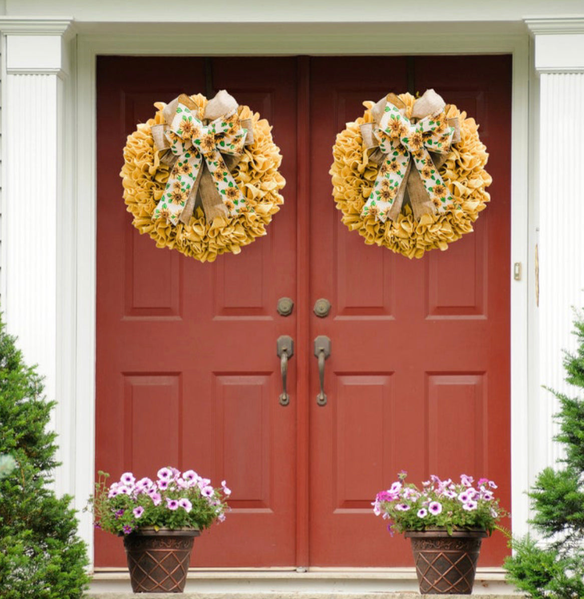 Burlap Sunflower Wreath