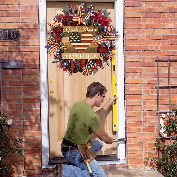 NEW Rustic Patriotic Door Wreath