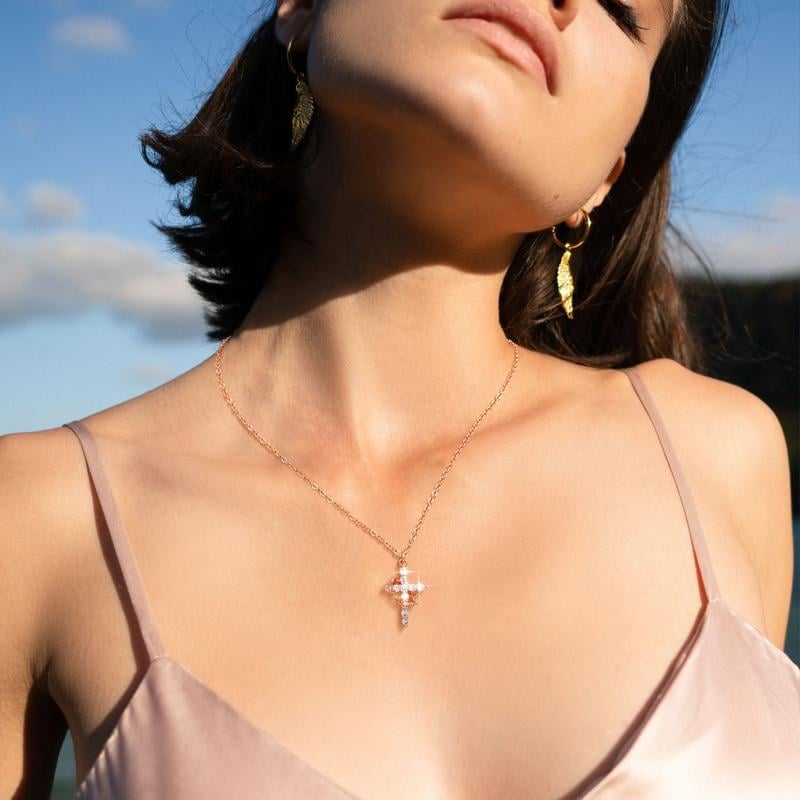 (🔥Last Day Promotion-49%OFF)💫Never Falling Crown Cross Necklace👑