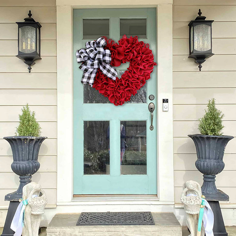 "I 💝 YOU"-Burlap Valentine's Day Wreath💏
