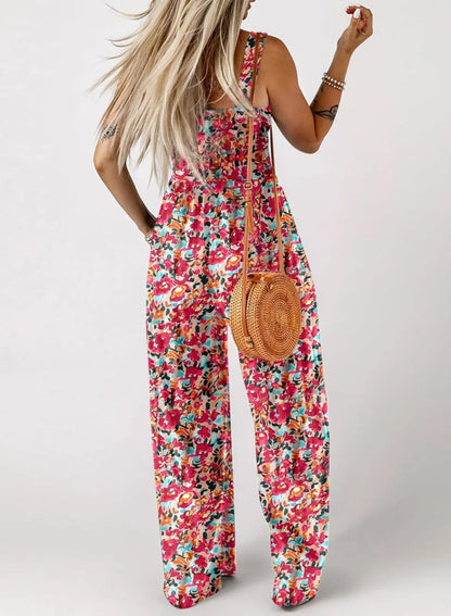🏖️Summer Hot Sale 49% OFF🌼Women's Casual Print Sleeveless Overalls Jumpsuits