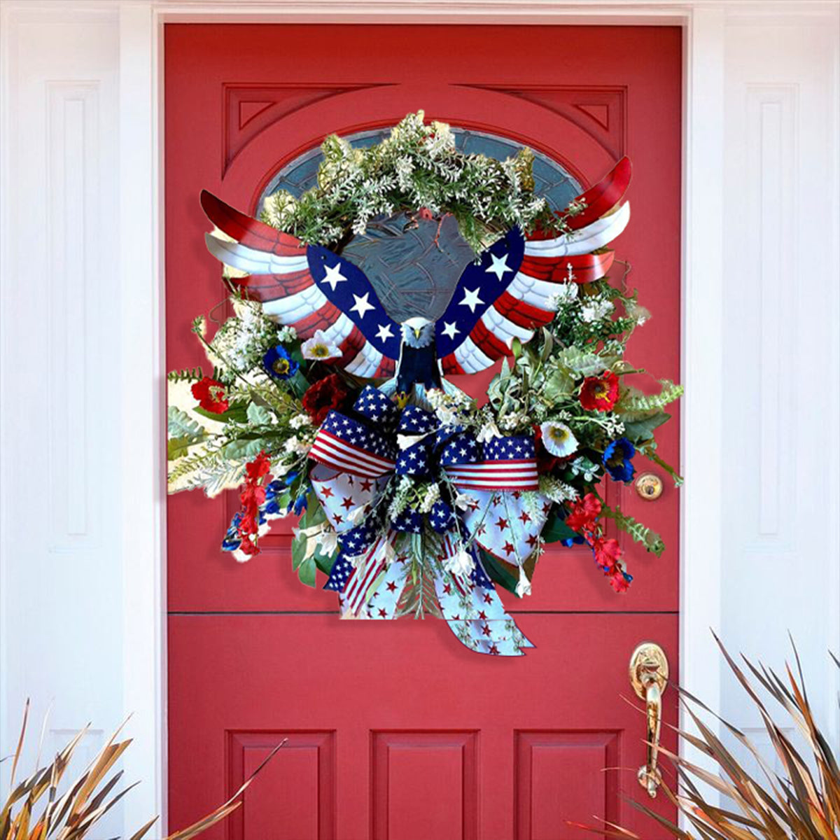 Eagle Wreath for front Door American Eagle Wreath, Summer Patriotic Wreath