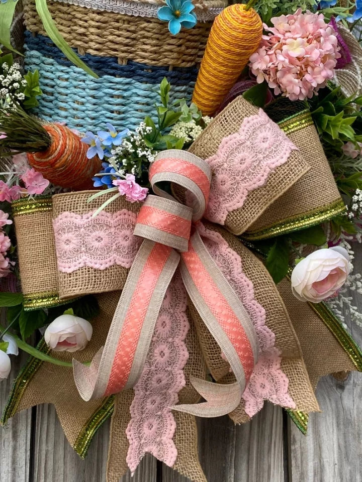2022 New Easter Decoration - Easter Bunny Wreath For Front Door