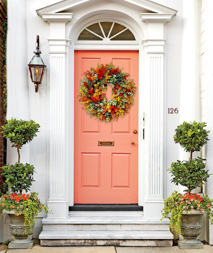 Autumn Eucalyptus Farmhouse Wreath