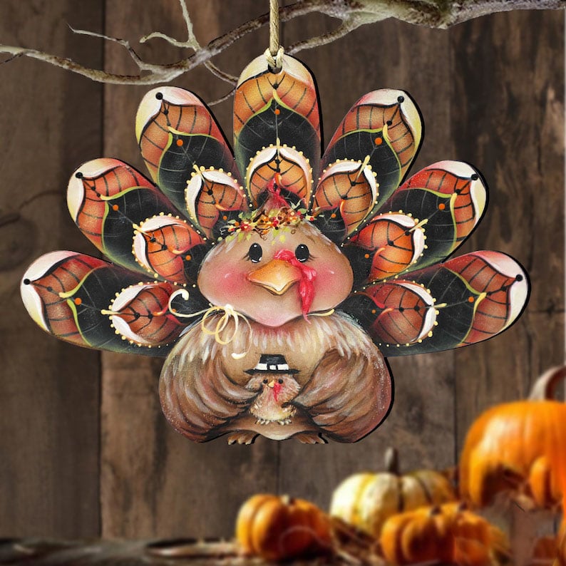 Turkey Wreath Door Hanger 🍂Thanksgiving  Decor