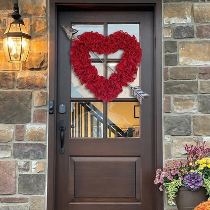 💘Best Seller Large Ruffled Romance Heart shaped wreath with large arrow💘