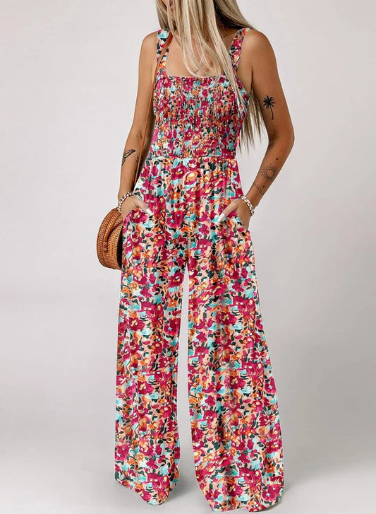 🏖️Summer Hot Sale 49% OFF🌼Women's Casual Print Sleeveless Overalls Jumpsuits