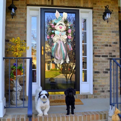 Easter Wreath for Front Door - Easter Bunny
