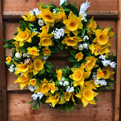 Easter Spring Yellow Daffodil Wreath-❤️like real flowers