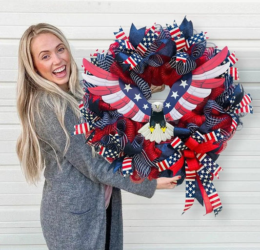 Eagle wreath home front decoration