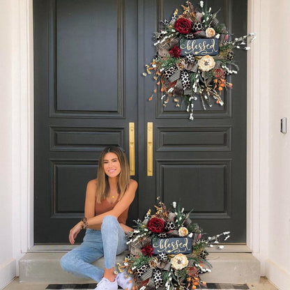 🍁Fall Cheetah Wreath-Year Round Wreath
