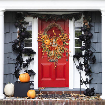 Farmhouse Pumpkin Grapevine Wreath