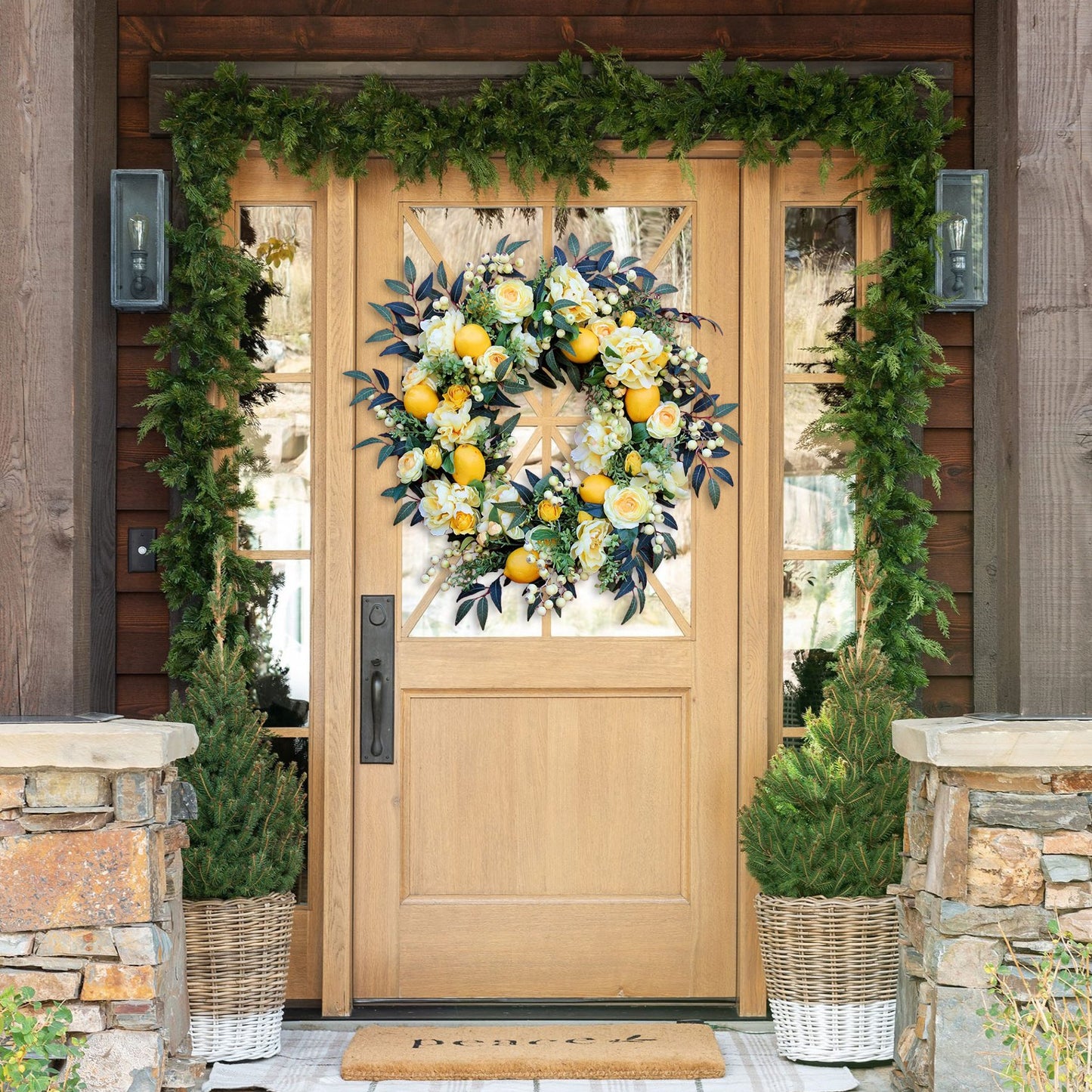🌸 Spring/Summer Lemon Wreath🌸- Housewarming gift.