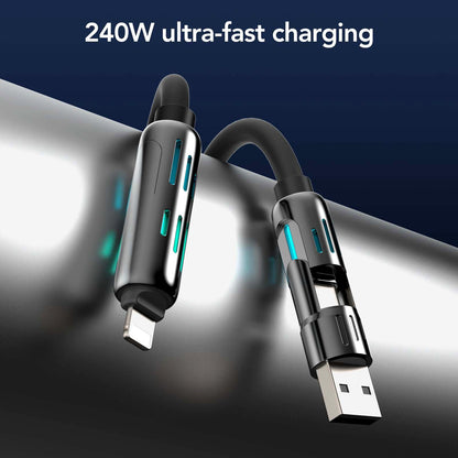 🔥FACTORY DIRECT SALE -60% OFF⏰ 4-in-1 USB Charging Cable fast charging MAX 240W