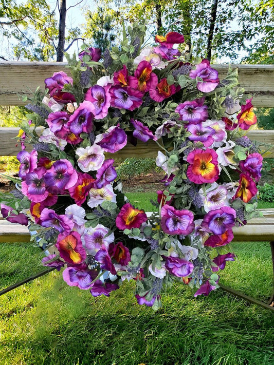 🌸Pansy Wreaths 🌸- Spring Wreath for Front Door