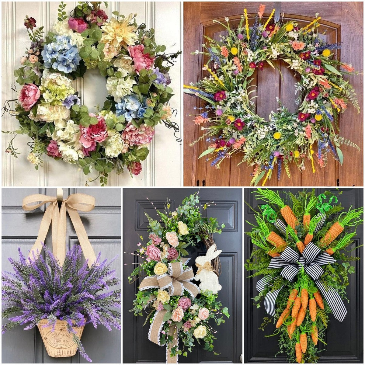Rainbow Hydrangea Wreath