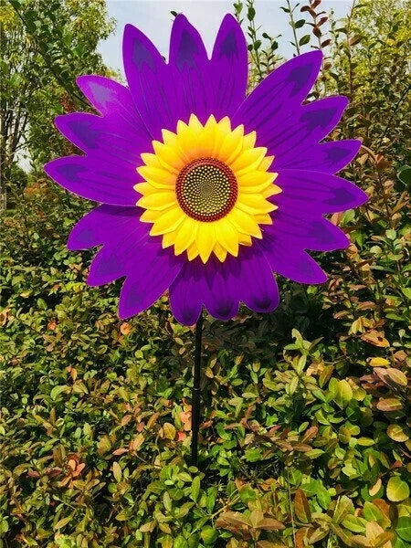 Sunflower windmill-for Decoration Outside Yard Garden Lawn