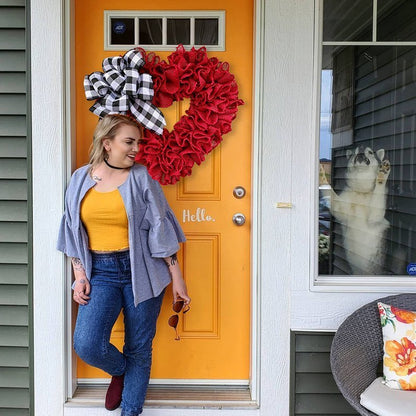 I 💝 YOU -Burlap Valentine's Day Wreath💏