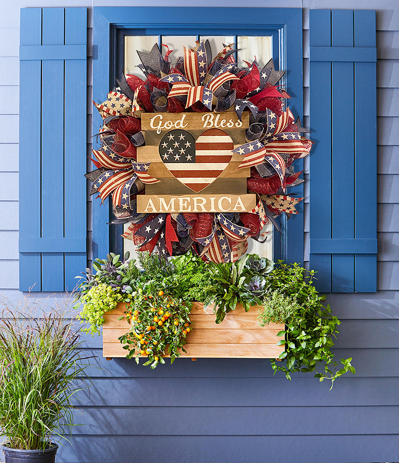 NEW Rustic Patriotic Door Wreath