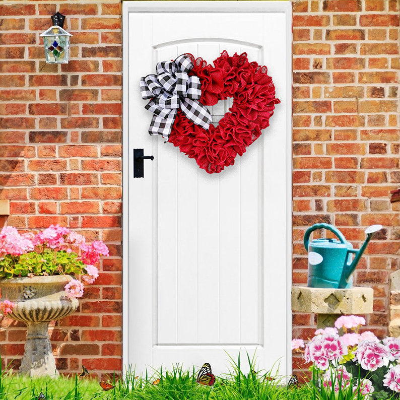 "I 💝 YOU"-Burlap Valentine's Day Wreath💏
