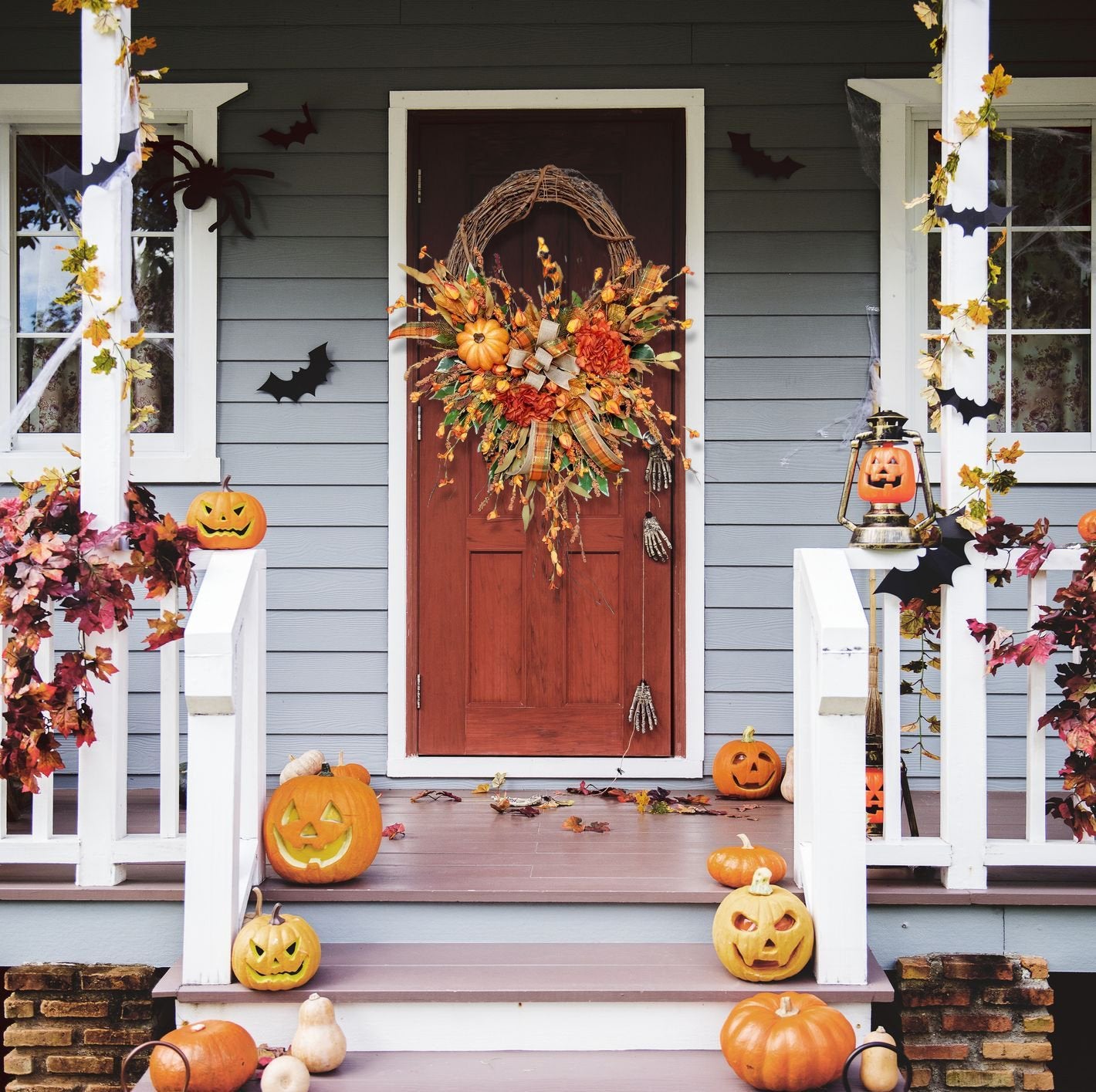 Farmhouse Pumpkin Grapevine Wreath