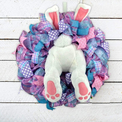 🐰 Easter bunny wreath for the front door. 💐