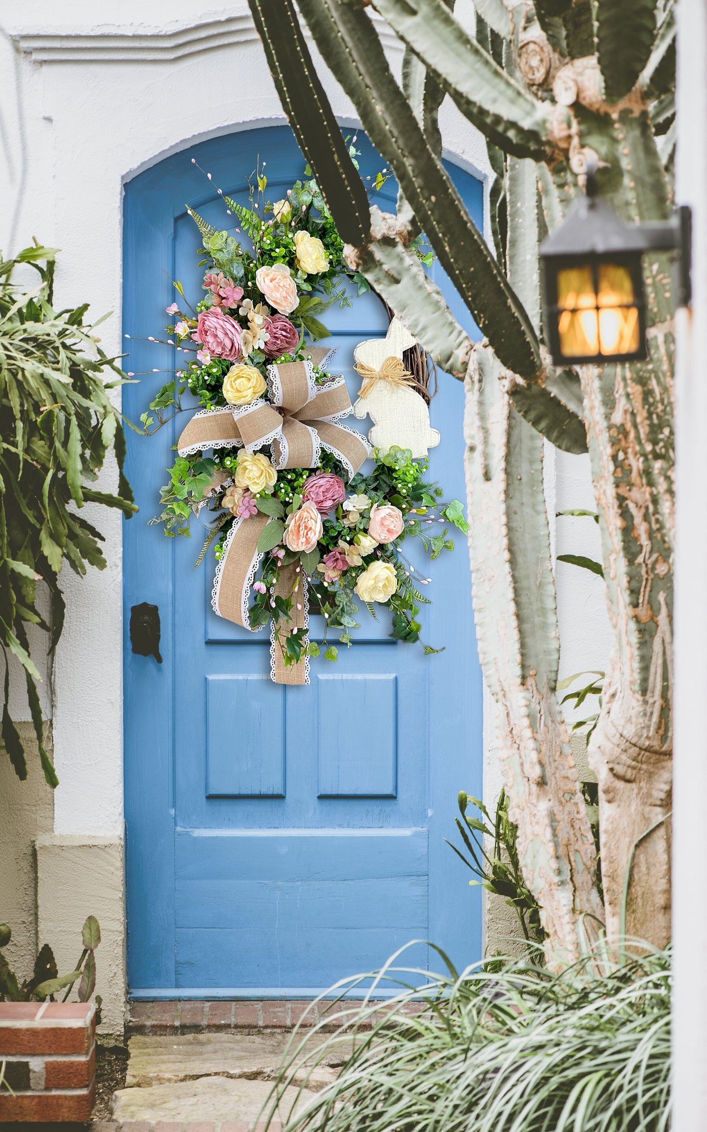 🥕Rustic Bunny Wreath|Spring Wreaths for Front Door