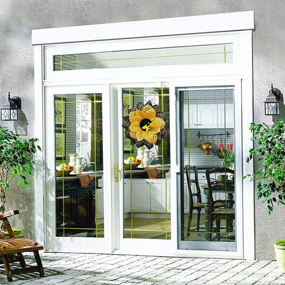 Artificial Sunflower Wreath Bee Sunflower Wreaths Spring Summer Wreath Decor
