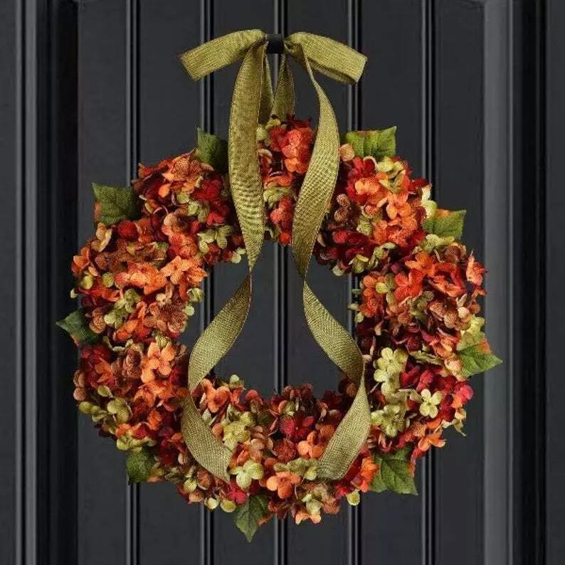 🍁Fall hydrangea wreath - Rustic home decor