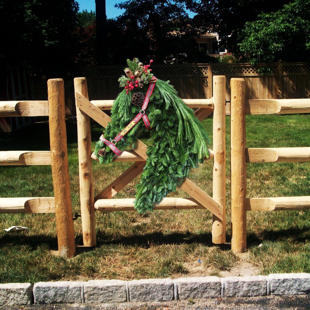 Farmhouse Double Horse Head Christmas Wreath