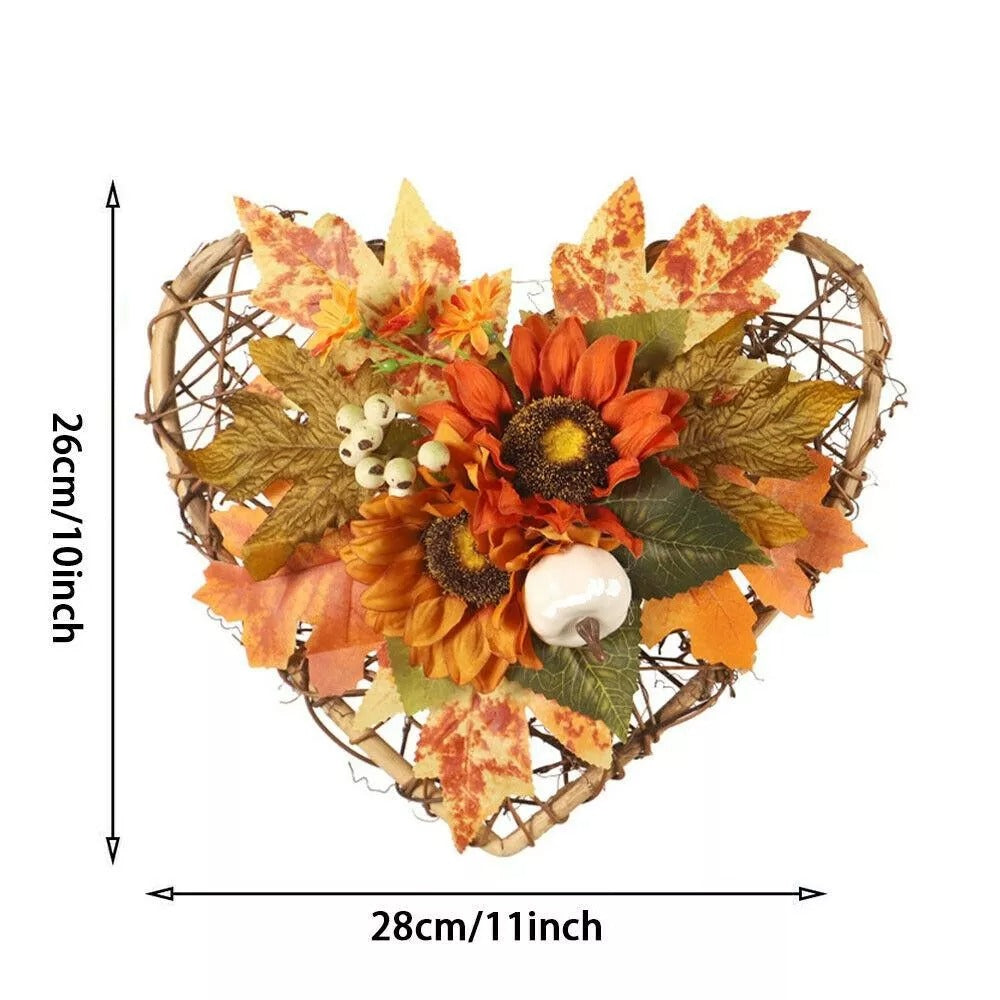 Halloween Autumn Harvest Pumpkin Garland Fall Maple Leaf Home Party Wreath Decor